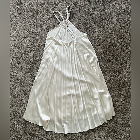 Banana Republic Silk Ivory Dress SIZE L PETITE - Picture 9 of 11
